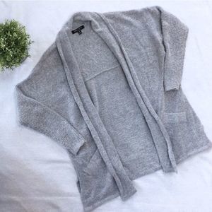 Romeo & Juliet Couture Grey Open Front Sweater S